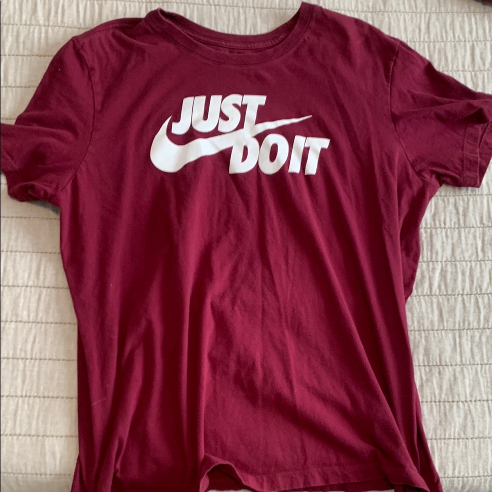 Nike Burgundy 'Just Do It' Tee